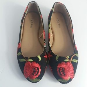 Torrid Embroidered Print Flats